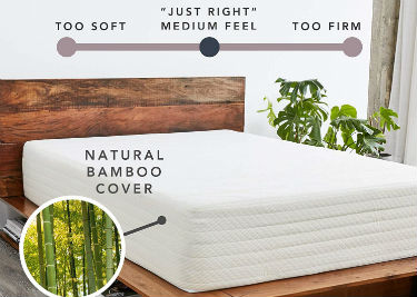 close-up of the queen bamboo mattress by Brentwood Home