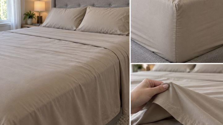 My lightweight Cariloha Aloha Soft sheets fitted on a queen bed