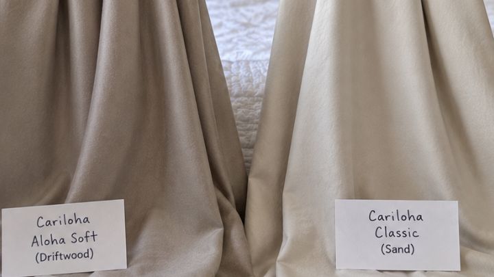 My Cariloha Aloha Soft and Classic sheets compared by hand