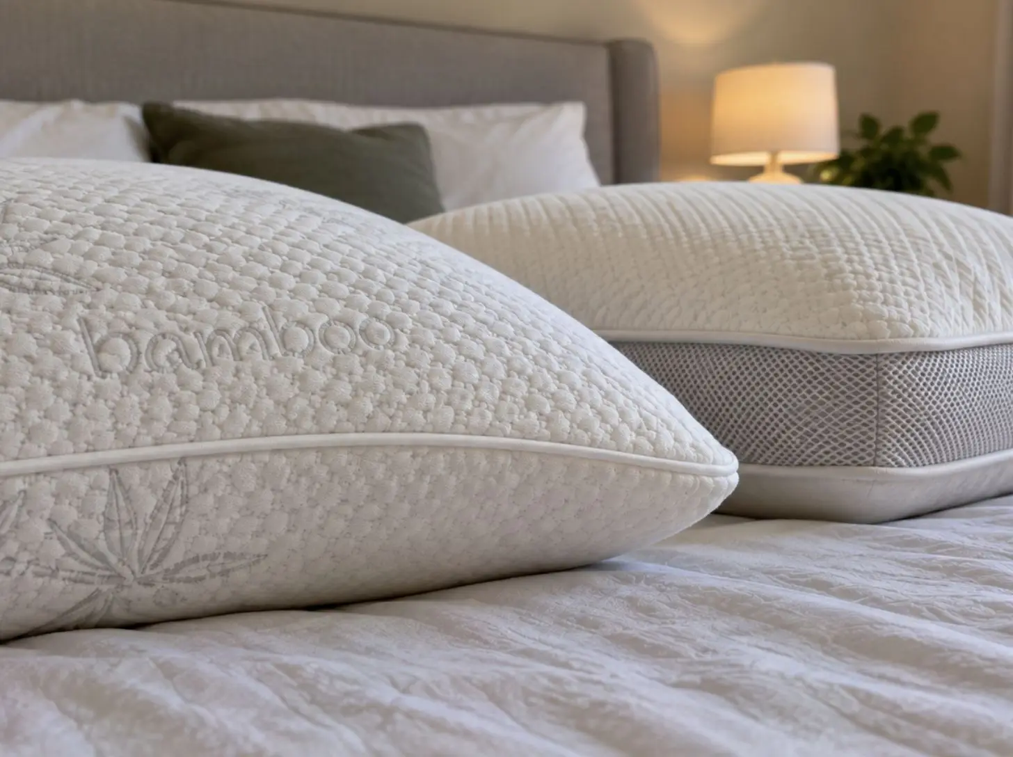 Coop Original and Eden pillows placed side by side for comparison